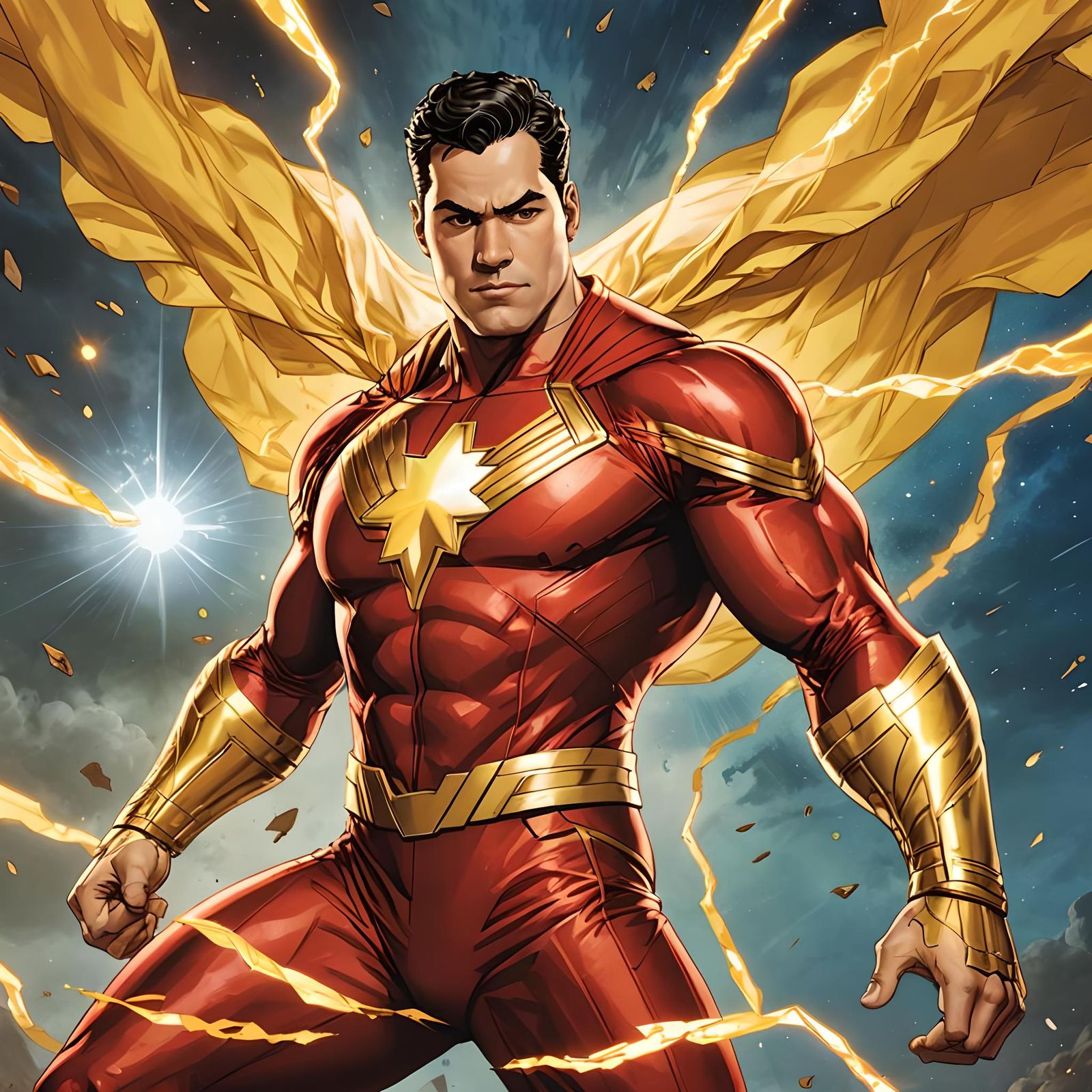 Male Shazam and Captain Marvel: DC Comics Art
