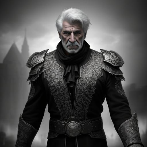 Hyperrealistic Portrait of Man Celebrating Future Victory