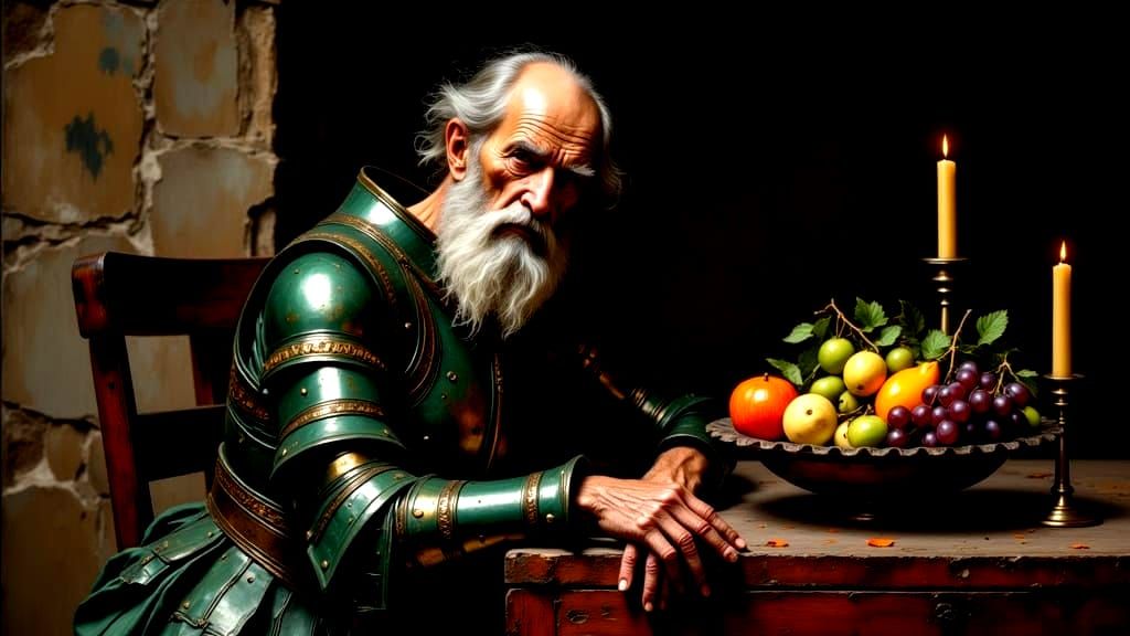 Elegant Old Gentleman in Luxurious Attire