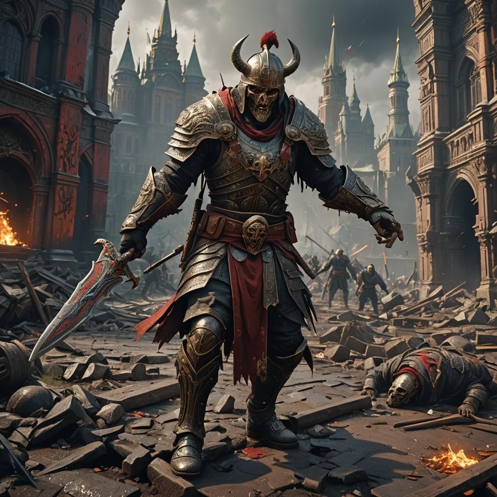 Warrior in rage and despair