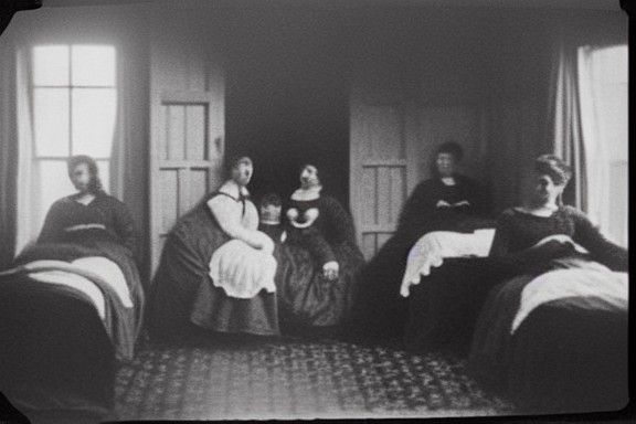 Slumber Party in 1899: A Candid Historical Photo