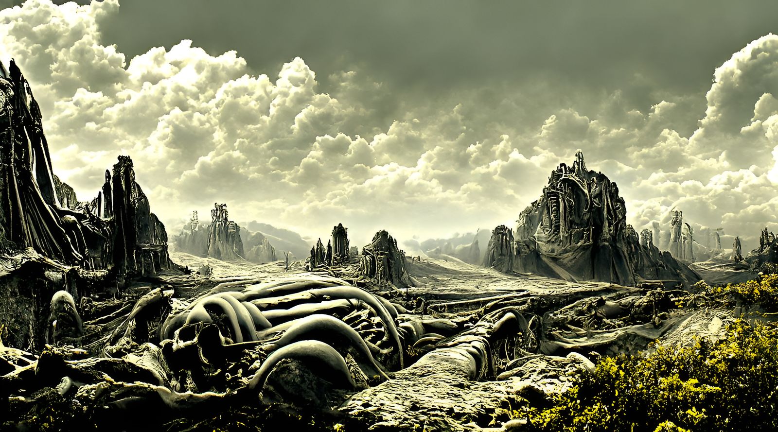 Dark Valley of Death: Surreal Digital Matte Painting