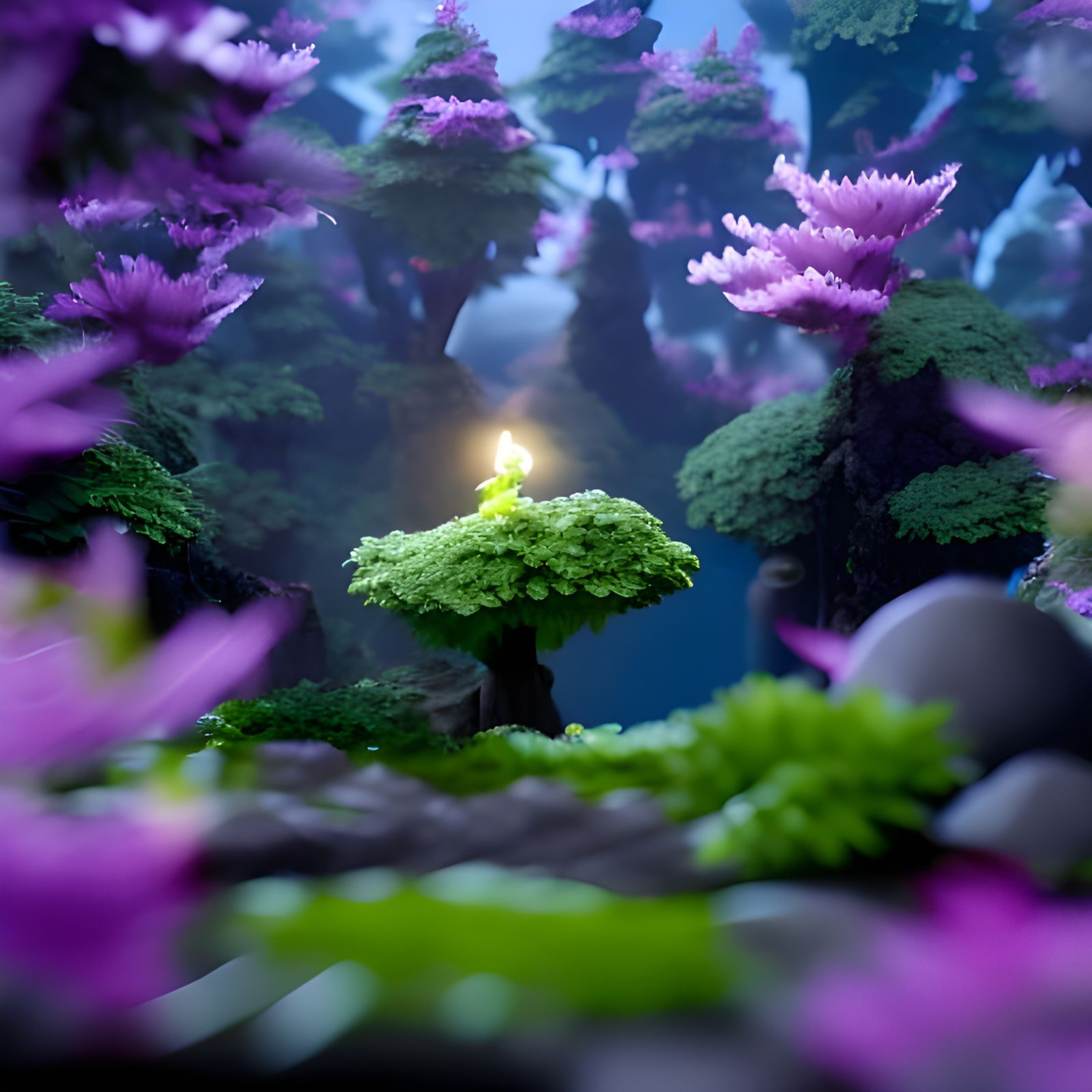 Luminous White Dragon Family in Lush Forest