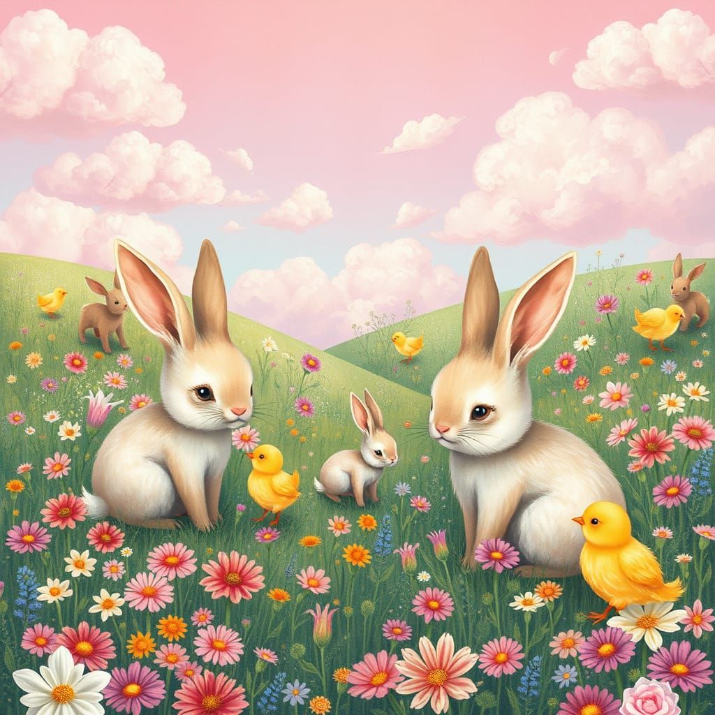 Whimsical Wonderland of Colorful Creatures