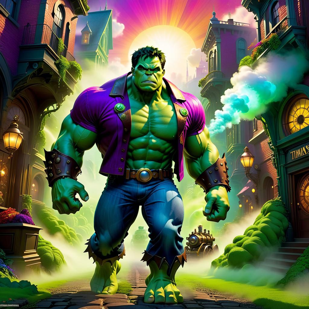 Steampunk Hulk in Ethereal Fantasy Style