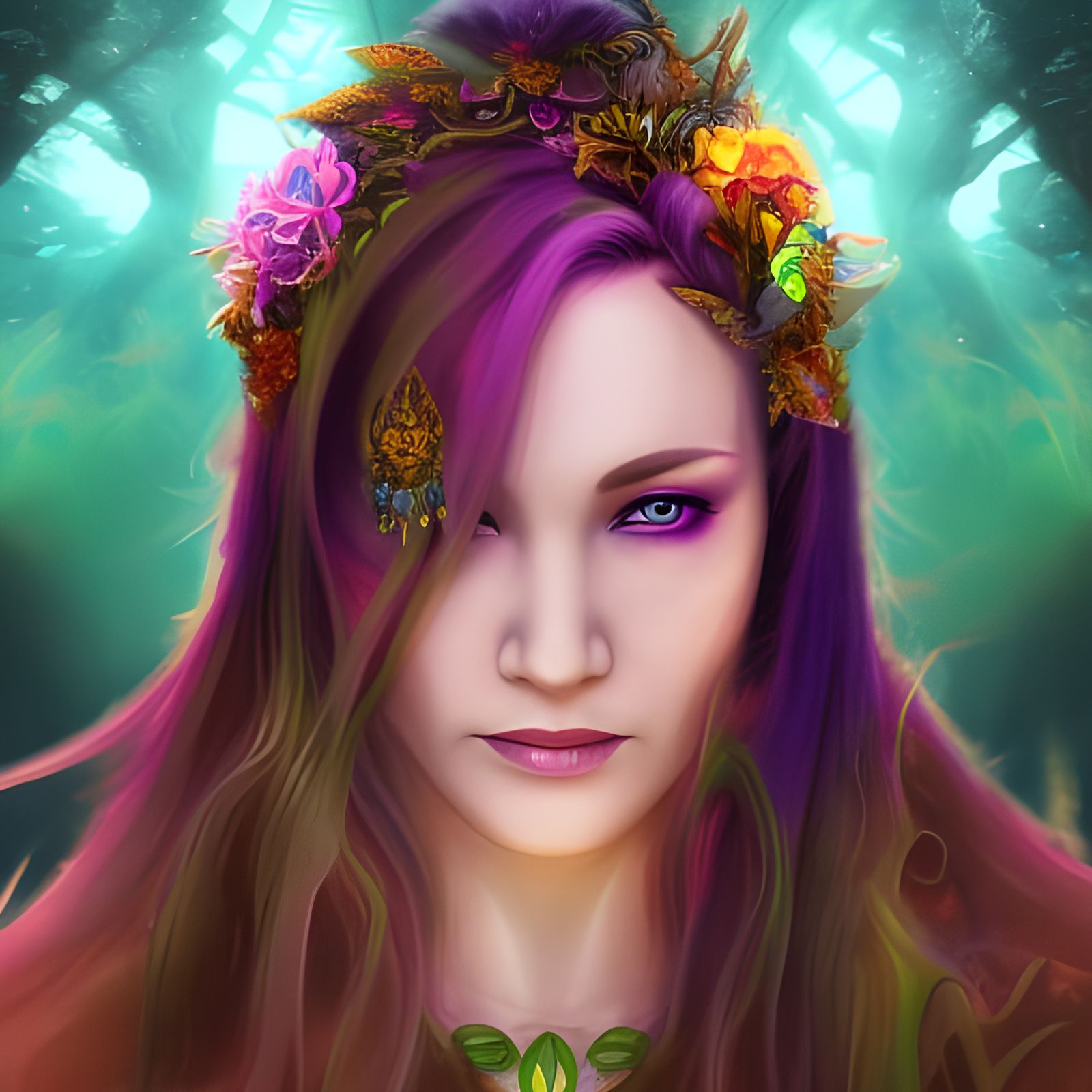 Hyperrealistic Druid Goddess Aine Concept Art