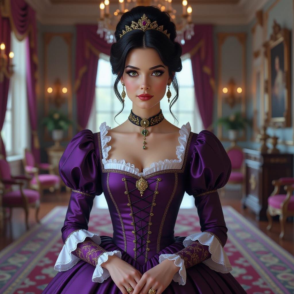 Renaissance Queen in Hyperrealistic HDR Style