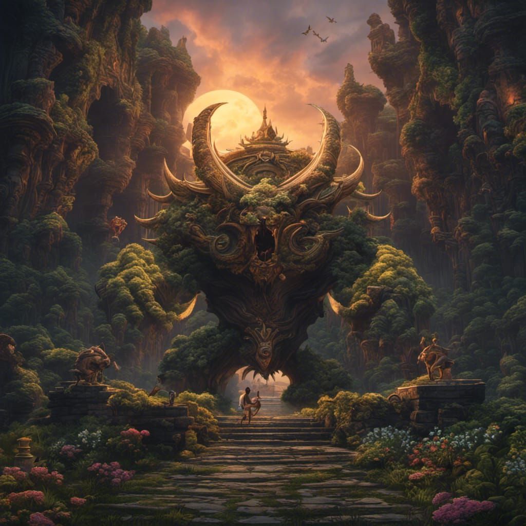 Monster's First Day of School: Dark Fantasy Art