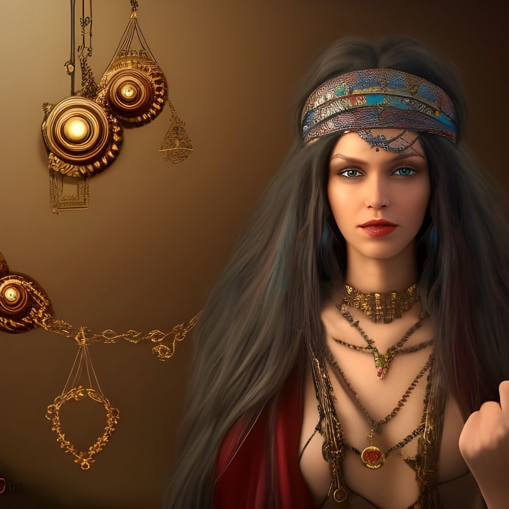 Detailed Fortune Teller Matte Painting in 8K