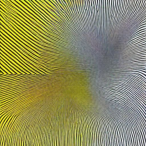 Abstract Yellow and White Fractal Design