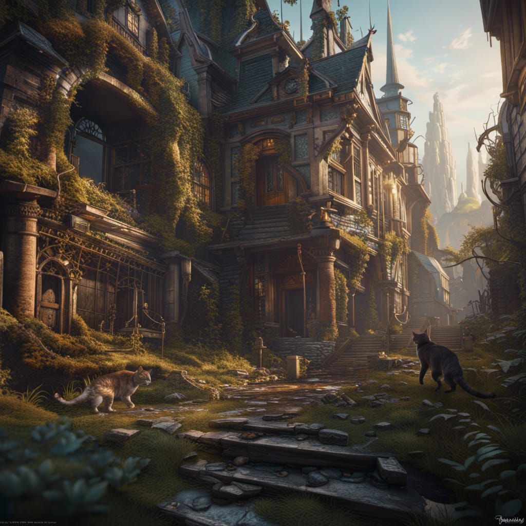 Stealthy Predator in a Fantastical Matte Painting