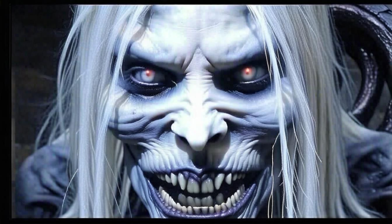 Female Knull and Mary Jane Portrait in Gothic Style