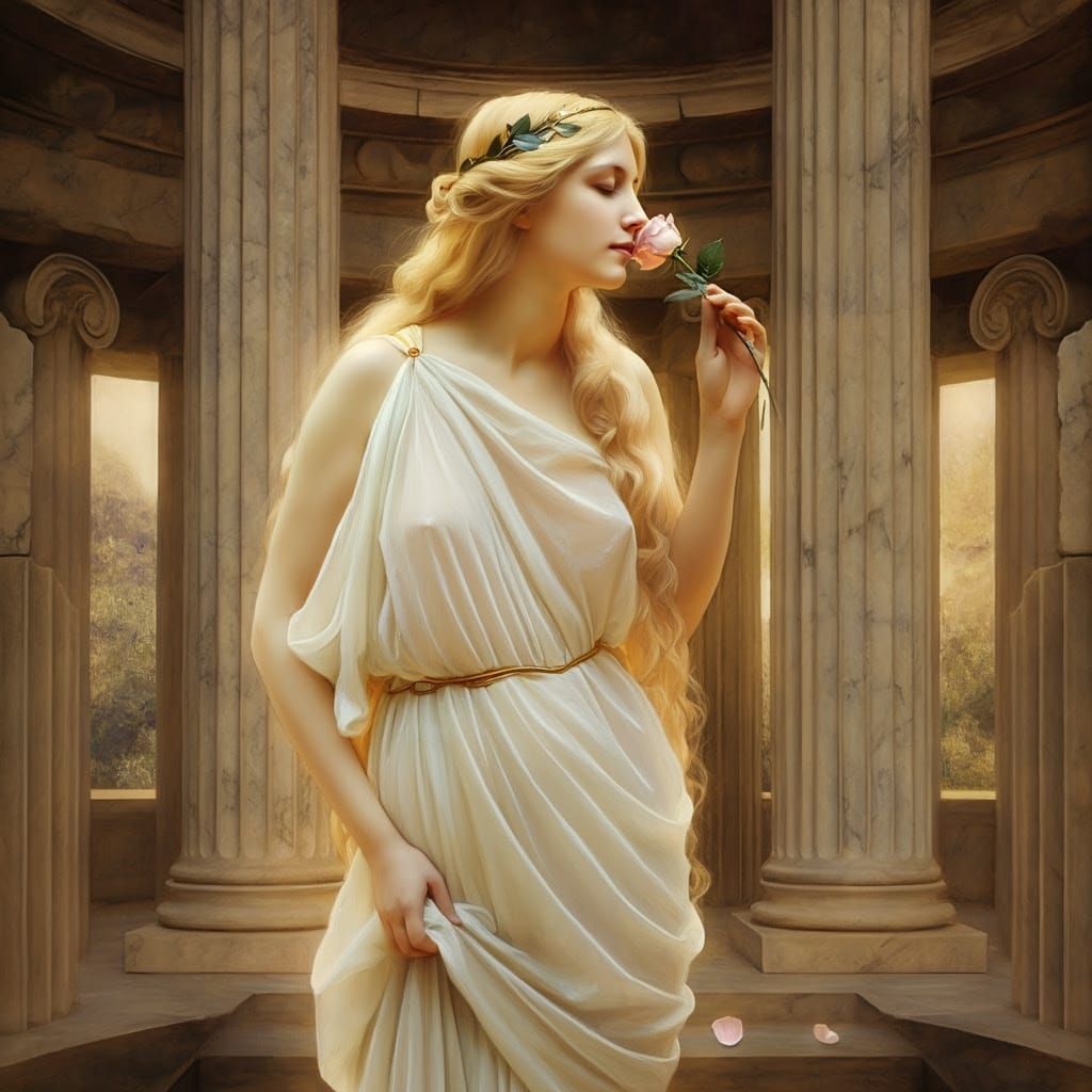 Elegant Aphrodite in Timeless Greek Elegance