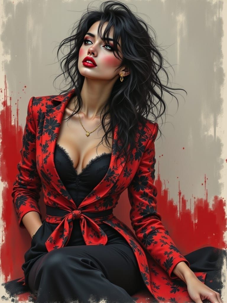 Elegant Dancer in Golden Light