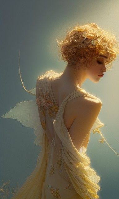 Stylish Youth in Girl Clothes: Fauvist Art