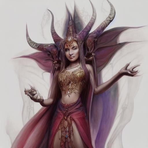 Tempting Magical Figure in Hyperdetailed Digital Art