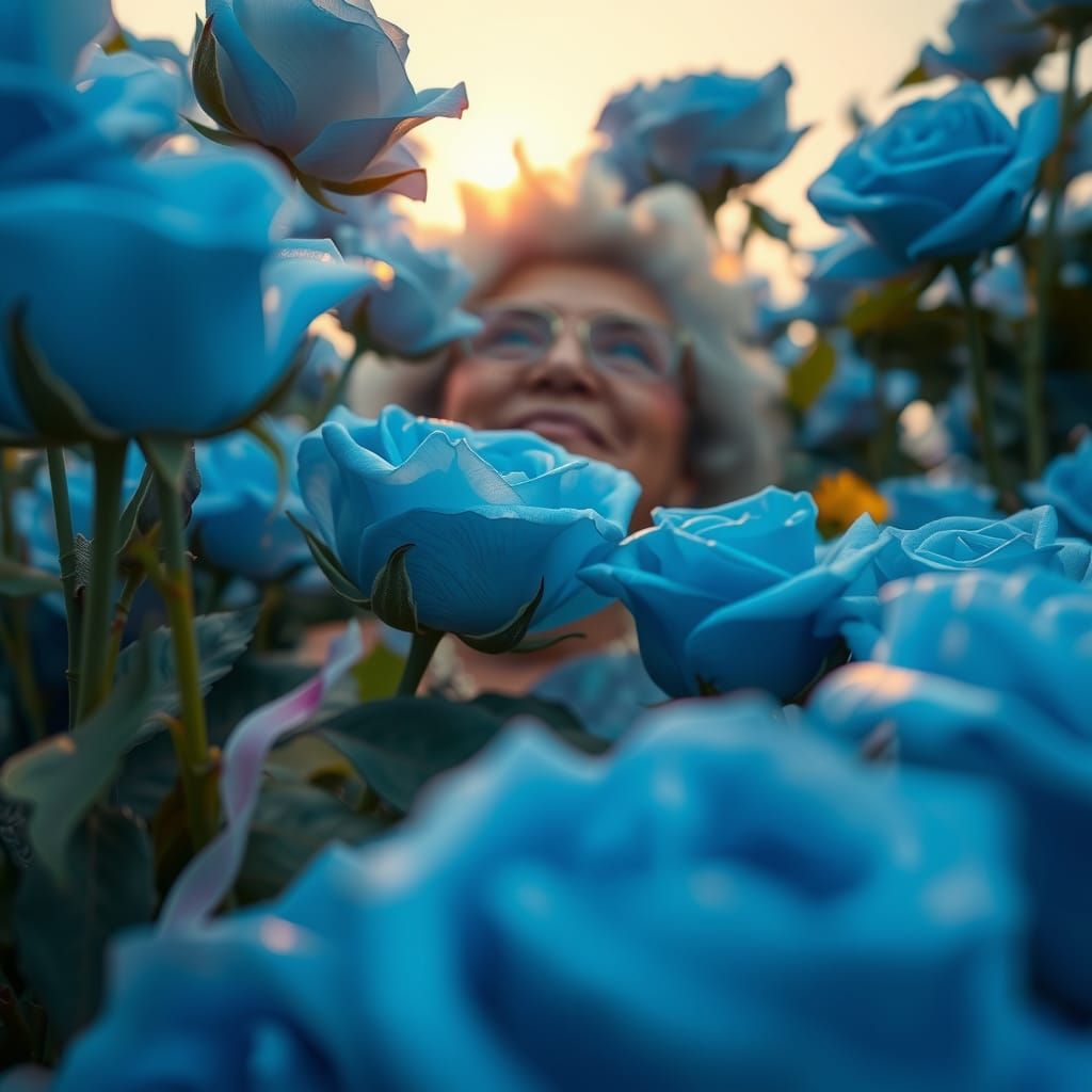 A low-angle, dutch angle composition of a majestic, female 6...