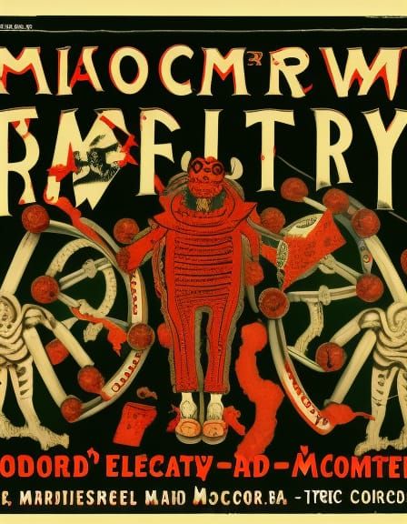 Macabre Factory Machine at 1904 World's Fair in Pop Art