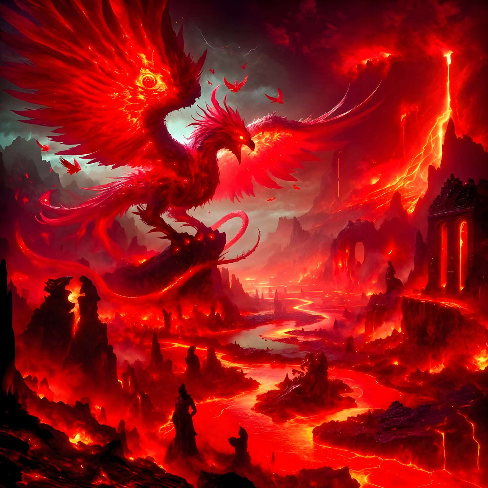 fire-red battlefield