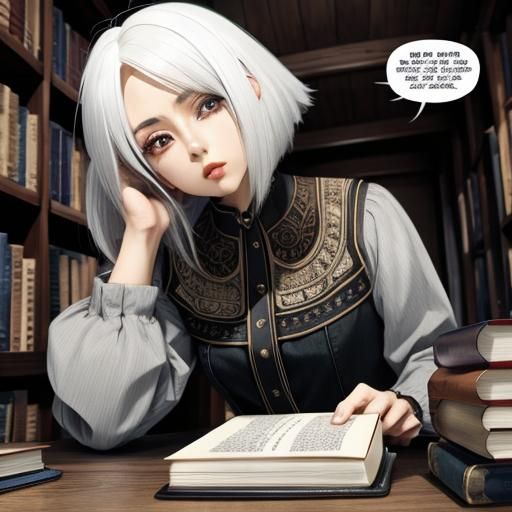 Anime Woman Hits Boy with Book, "Knowledge is Power"