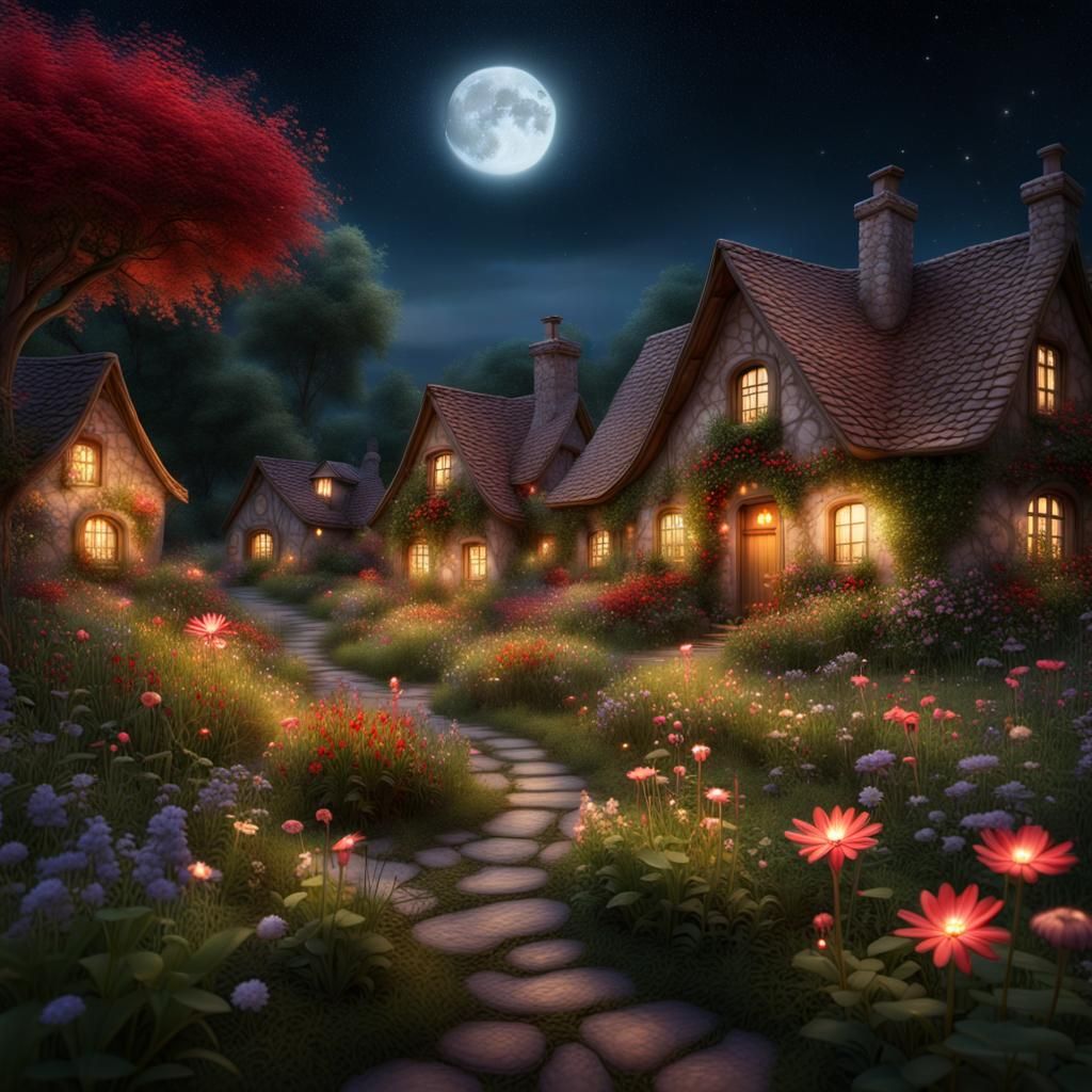 Charming Fairy Village in Cottagecore Style