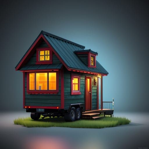 Vibrant Tiny House in Splashing Colors