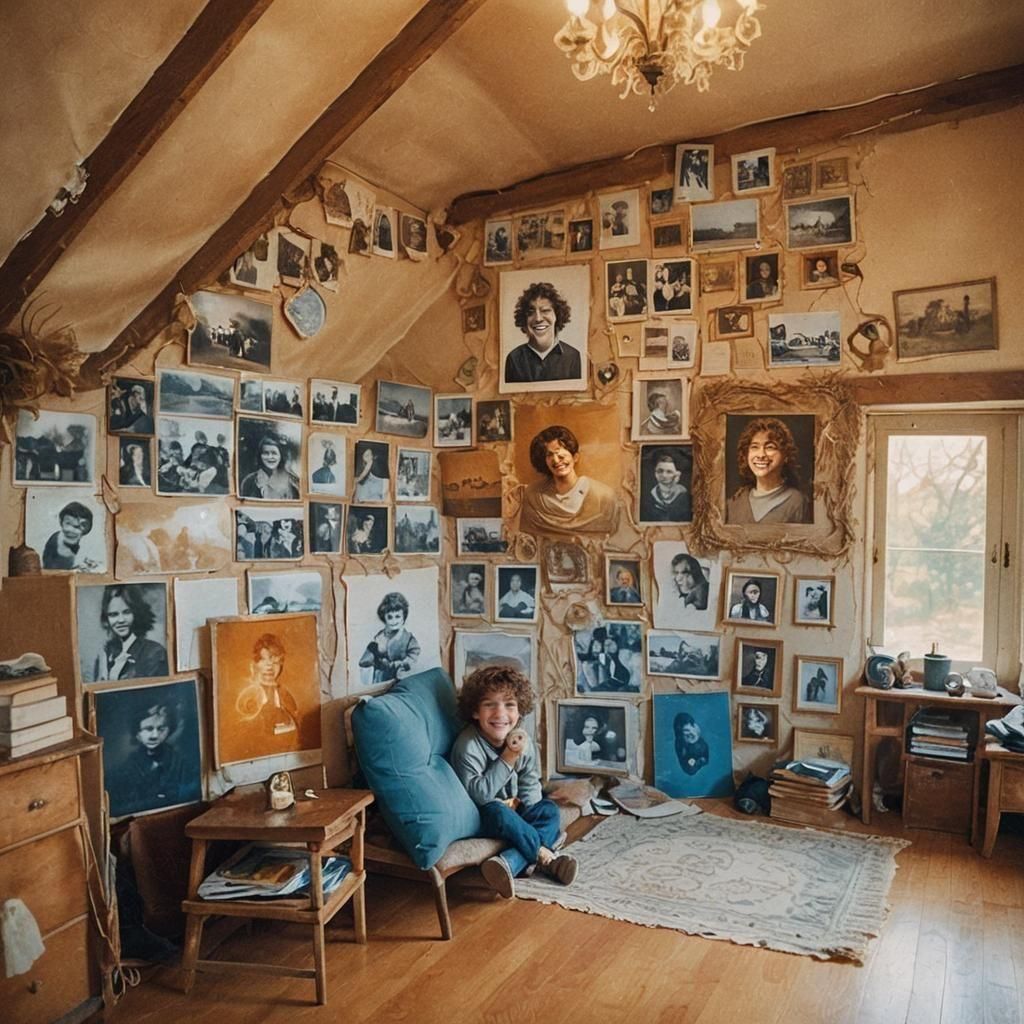 Digital Archive: Smiling Boy with Curly Hair