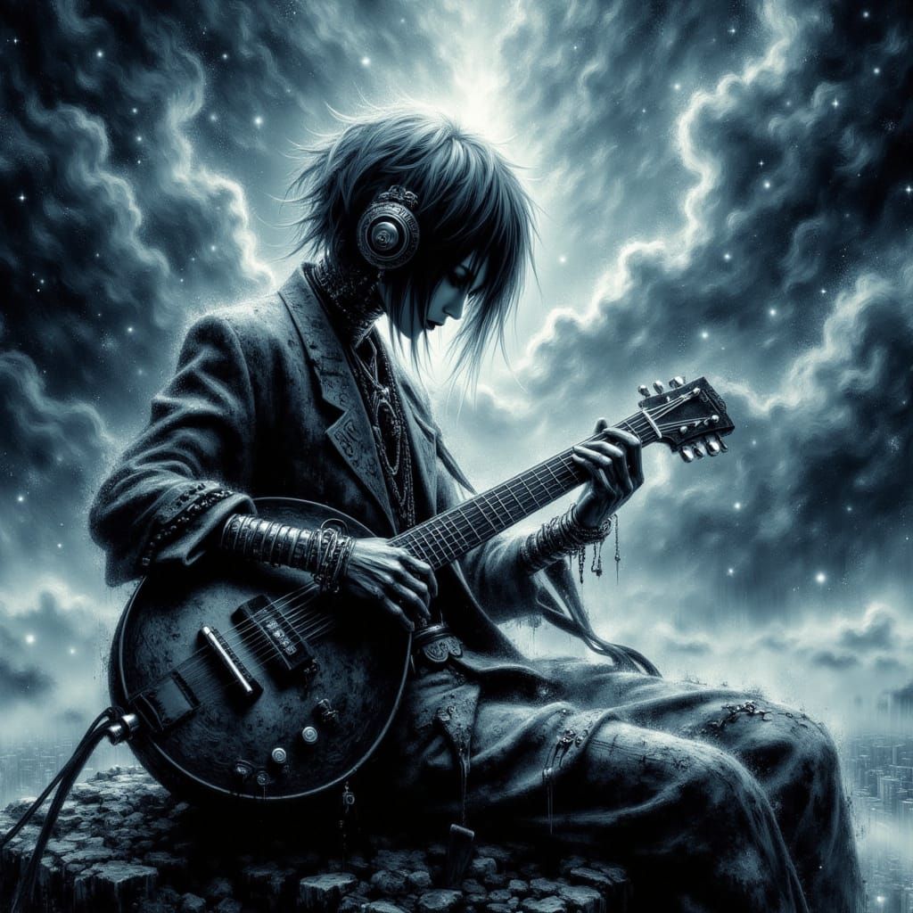 Automaton Musician in Cosmic Nebula