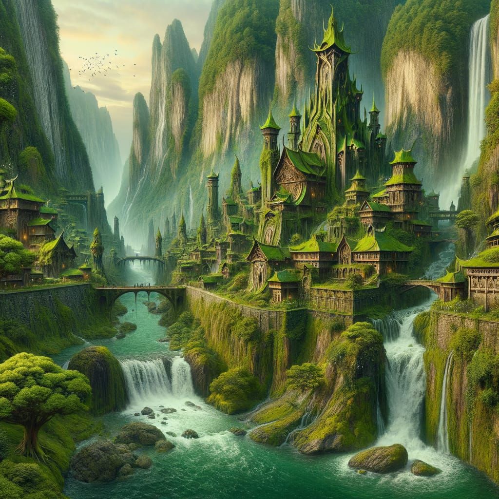Hidden Elven City in Green Valley