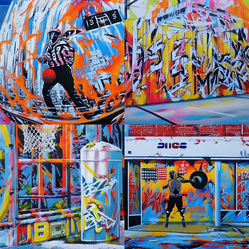 Graffiti Art: MBA Student Basketball in New York