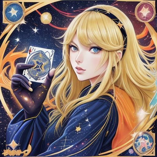 Anime Tarot Reader with Phoenix Headband