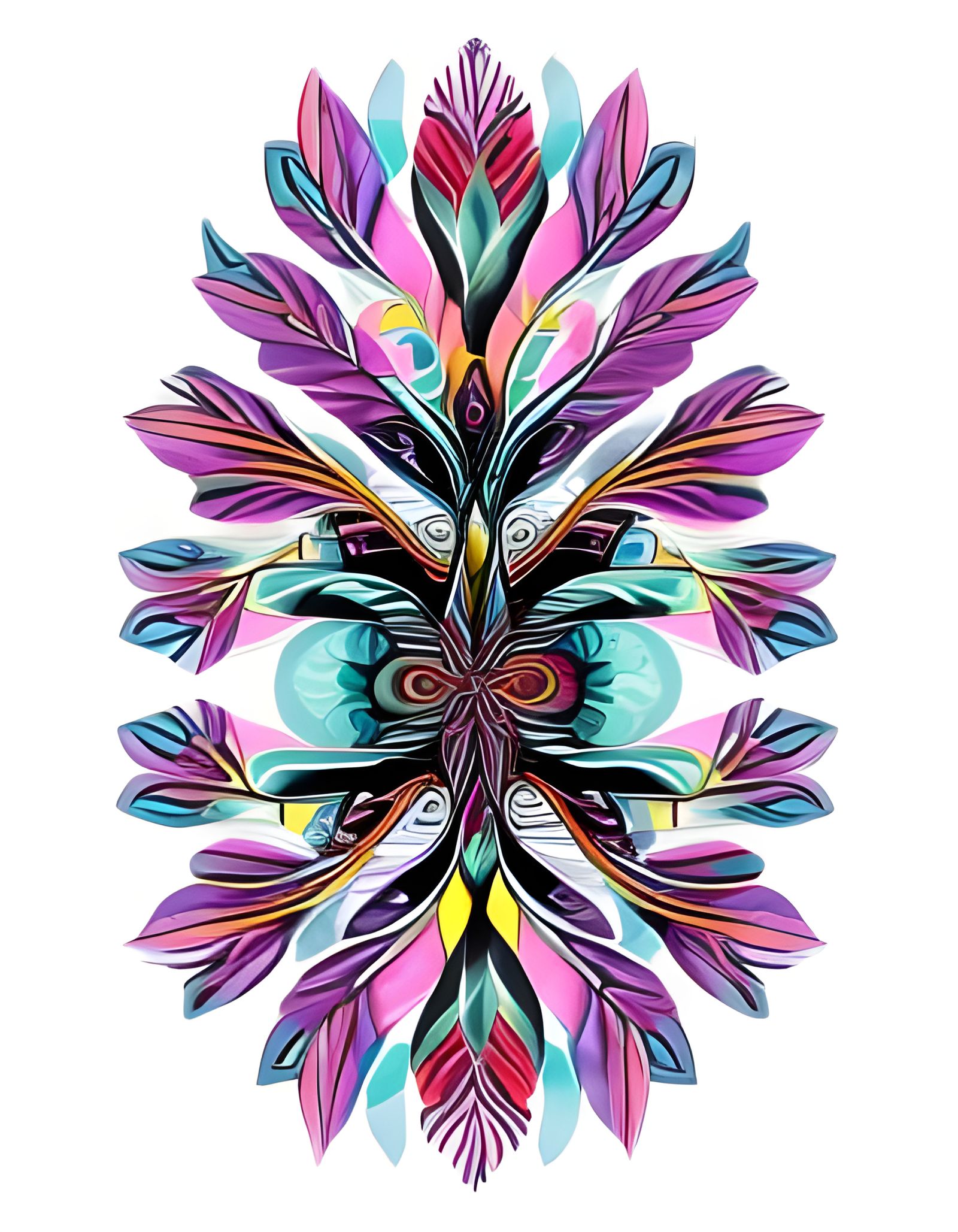 Dynamic Floral Abstract in Hyperdetailed Fantasy Art