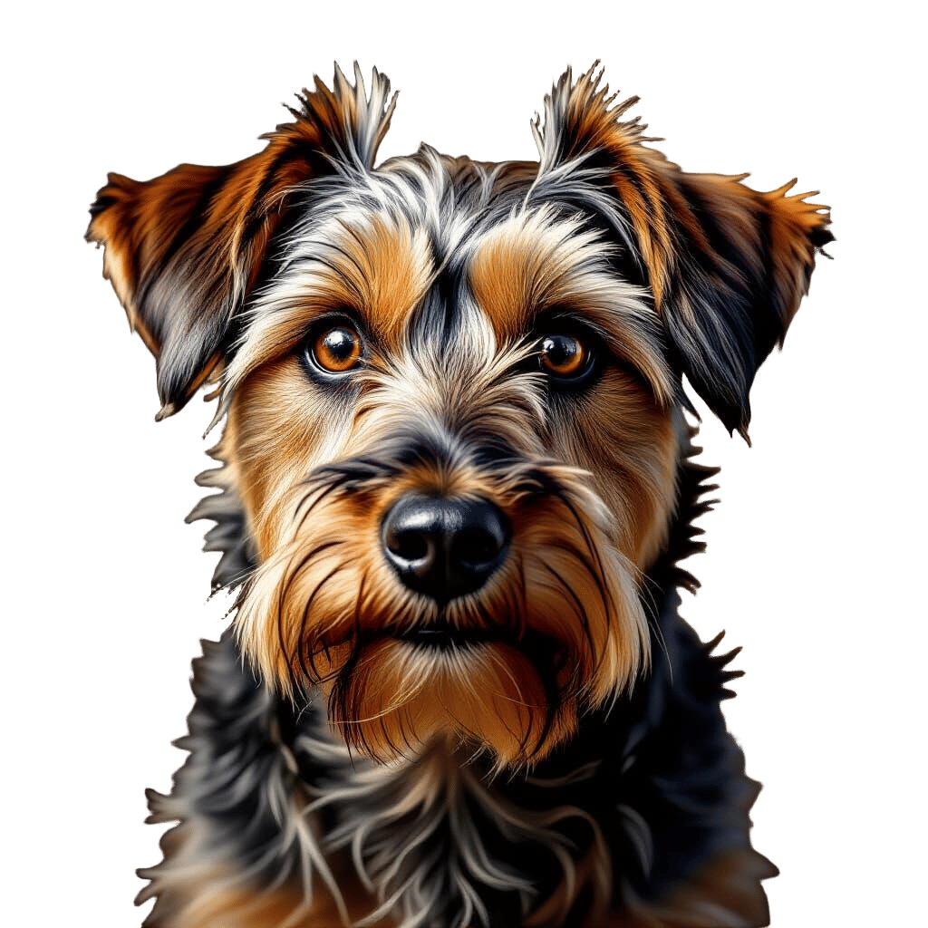 Close-Up Portrait of a Wire Haired Terrier