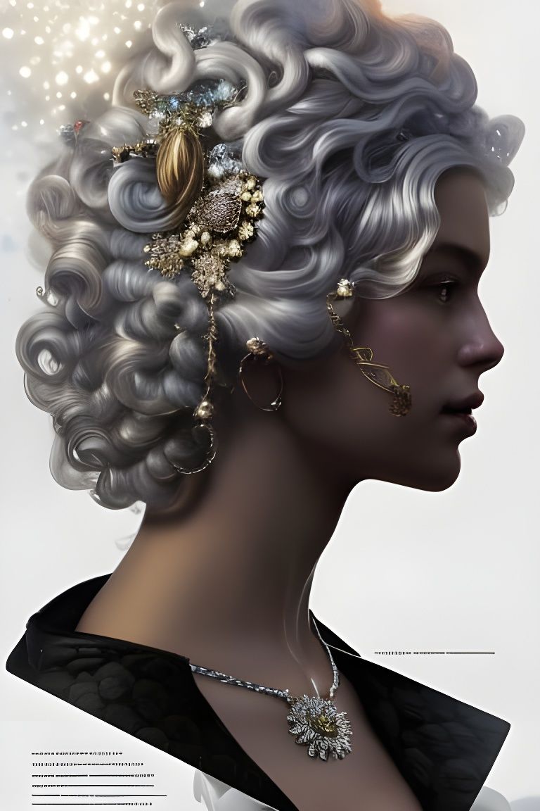 The Silver Queen: Crystal and Glitter Portrait