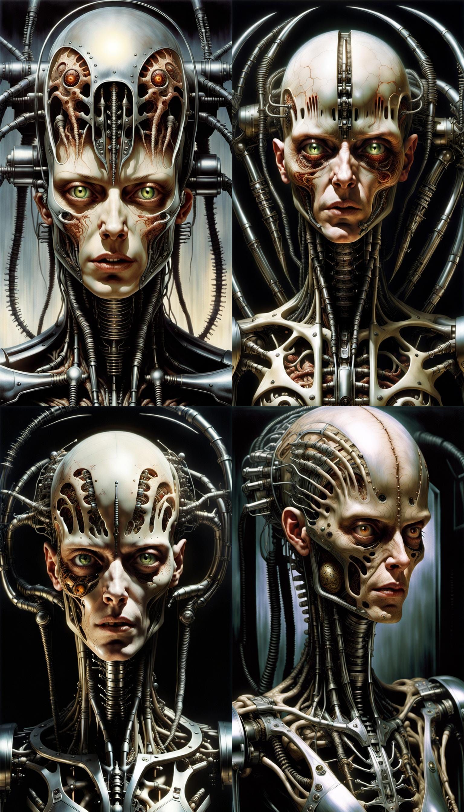 Angry Bionic Cyborg with Fractal Implants