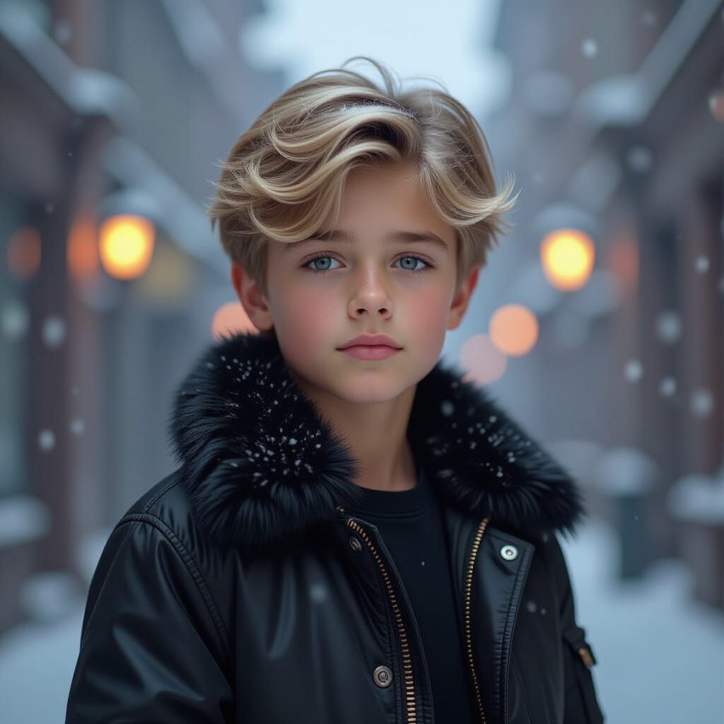 Teen in Bomber Jacket: Fantasy Art Portrait