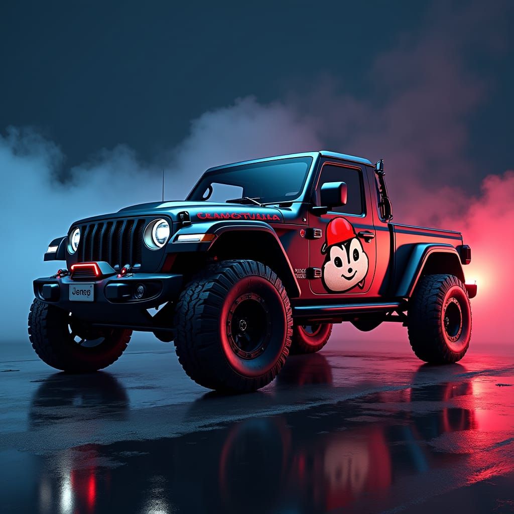 Alvin the Chipmunk Jeep Gladiator: Futuristic Design