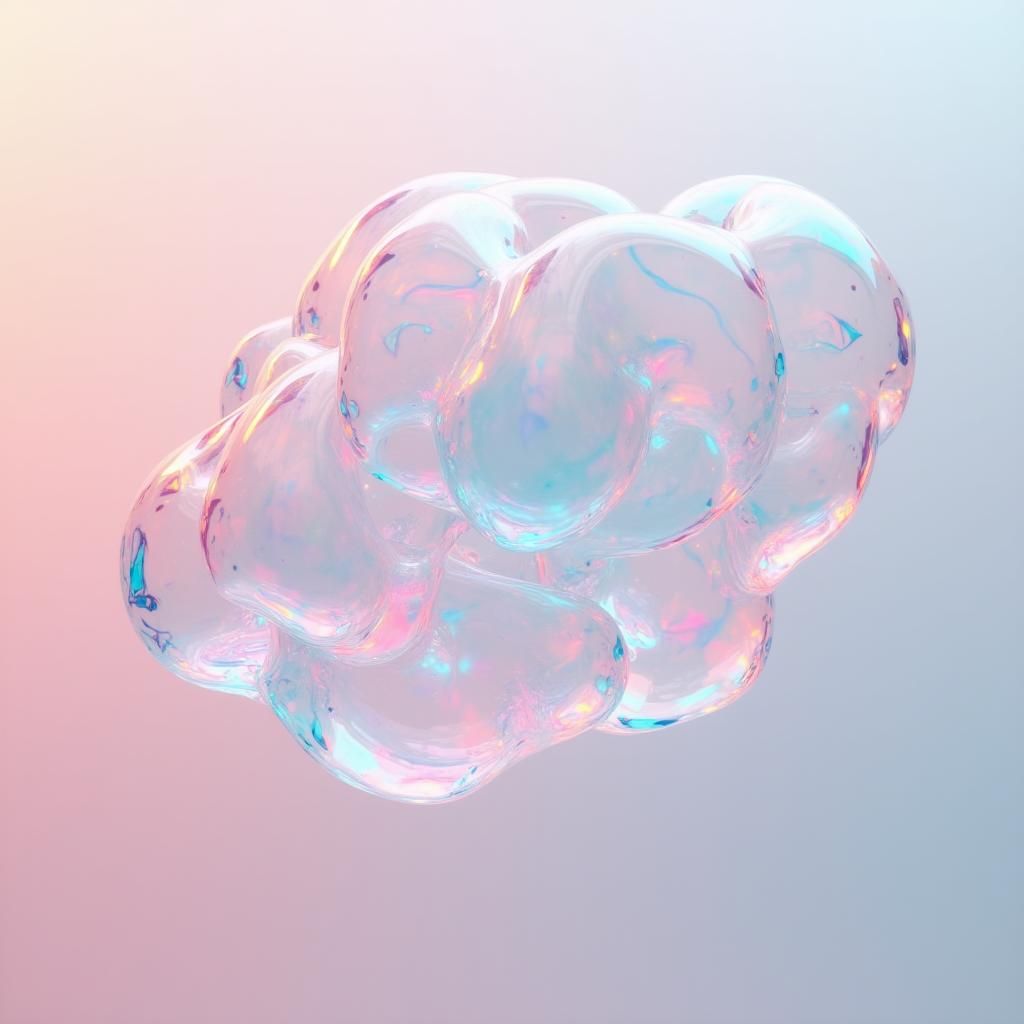 Gelatinous Form in Abstract 3D Space: Geometric Art