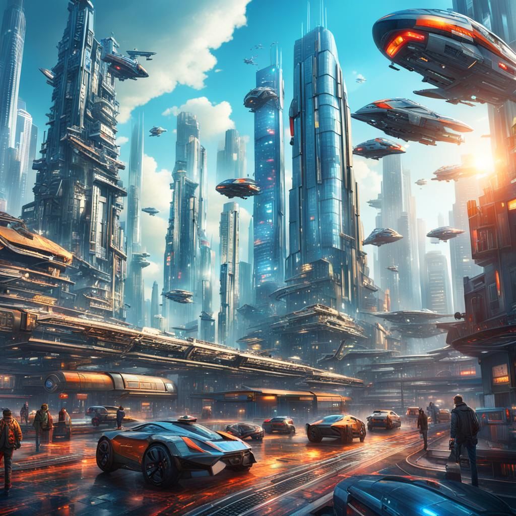 Futuristic Cyberpunk Cityscape in 8K Resolution