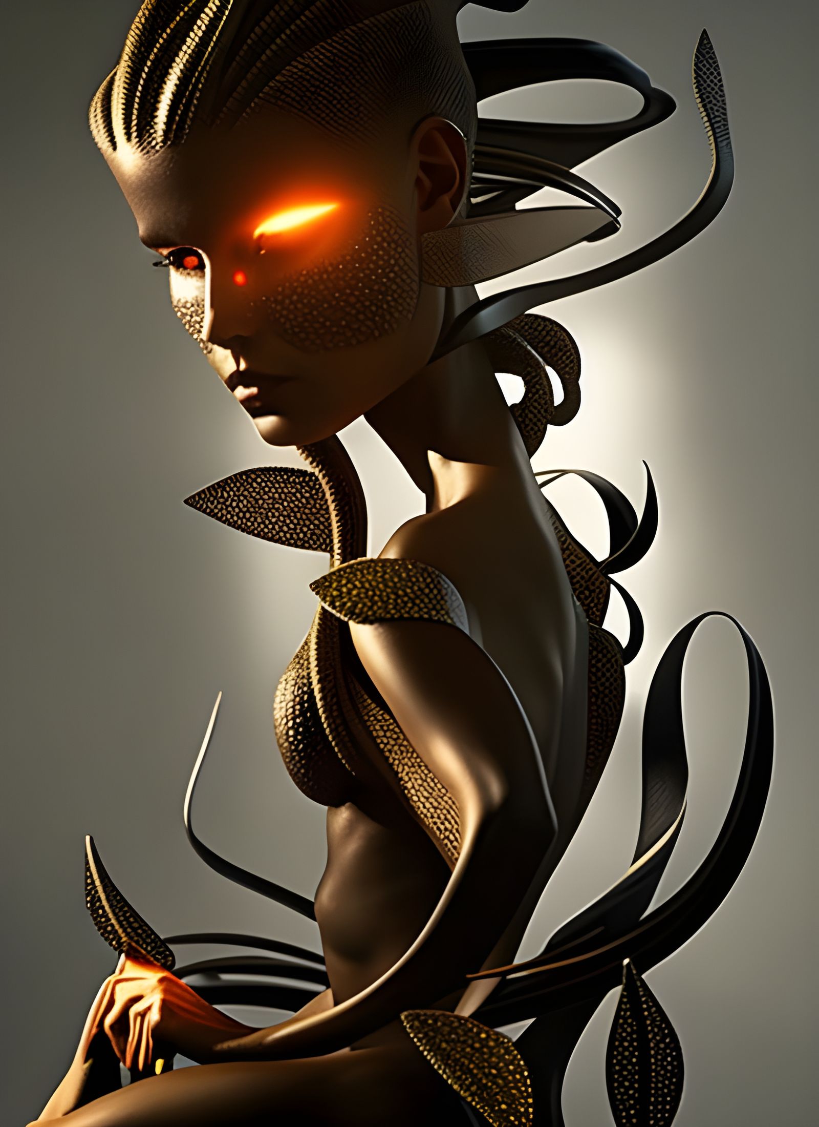 Eldritch Alien Vegetation in Hyperreal Digital Art