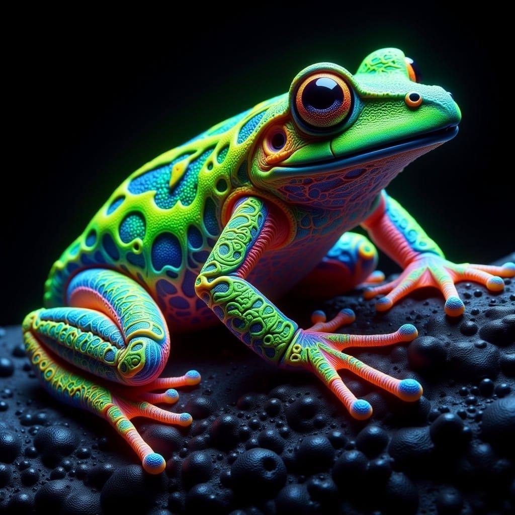 Radiant Frog in Biomechanical Style