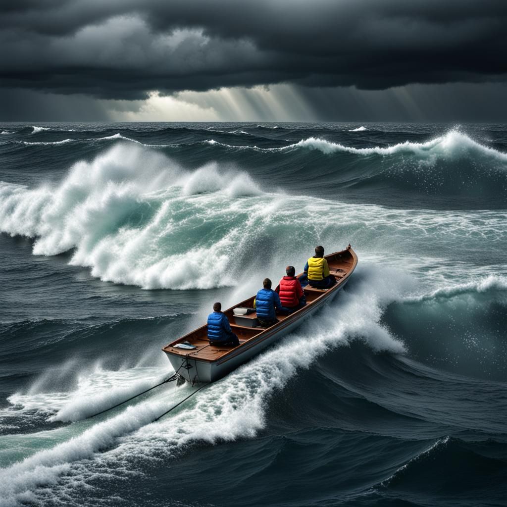 Brothers Brave a Stormy Sea