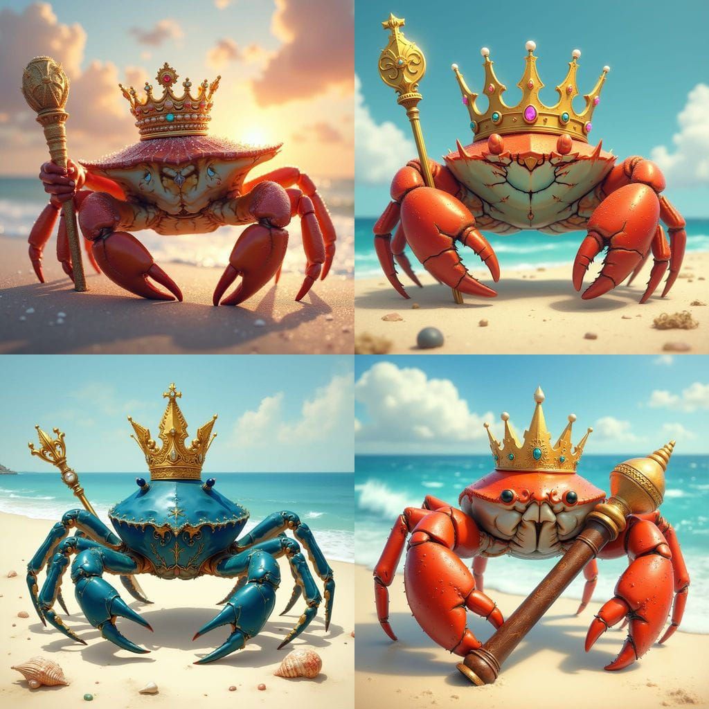Regal King Crab Rules the Beach