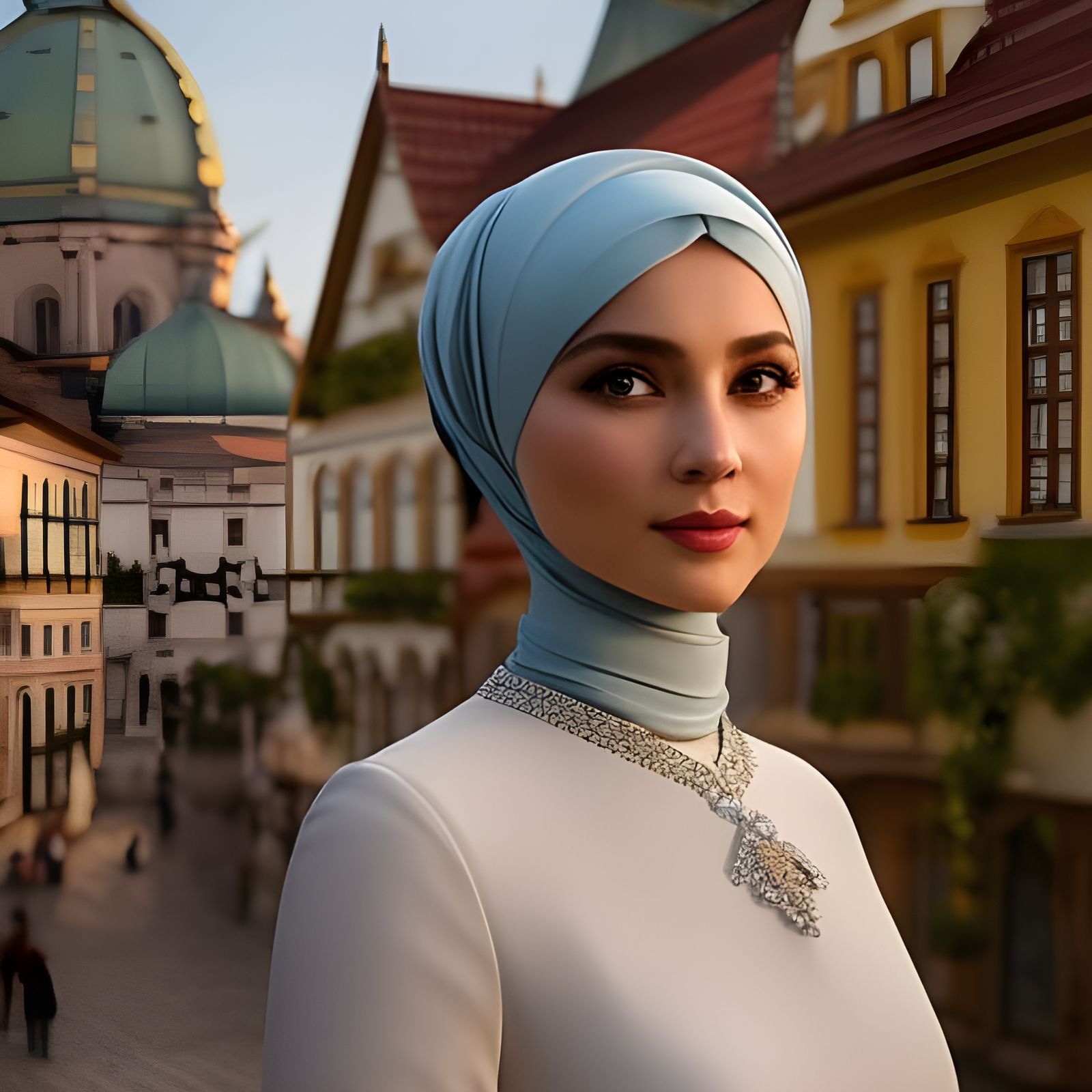 German Princess in Hijab: Hyperdetailed Concept Art