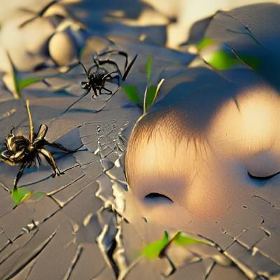 Terrifying Spiders Attack Babies in Wild Landscape