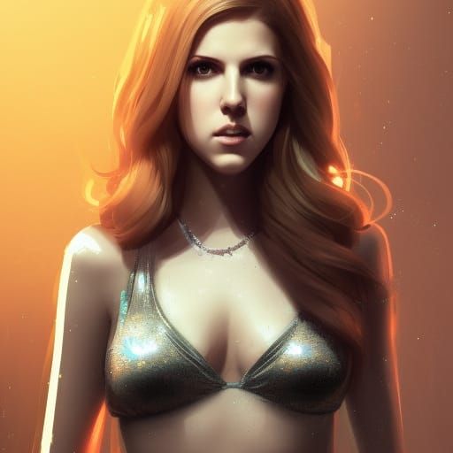 Glamorous Beauty Queen in Metal Bikini, Hyperdetailed Art