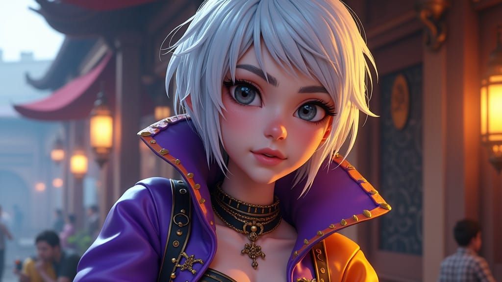 Vibrant Tavern Keeper with Intricate Details