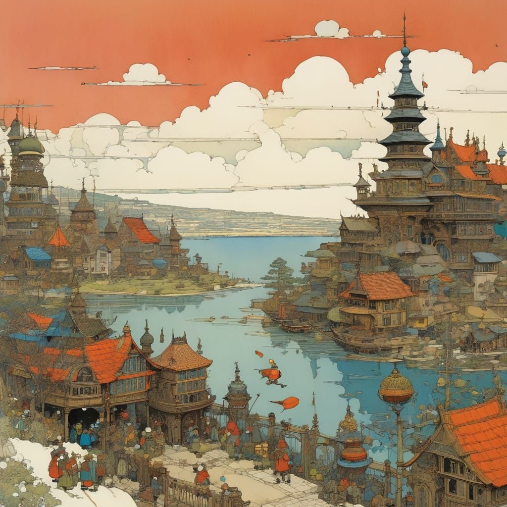 Landscape in Whimsical Artistic Style