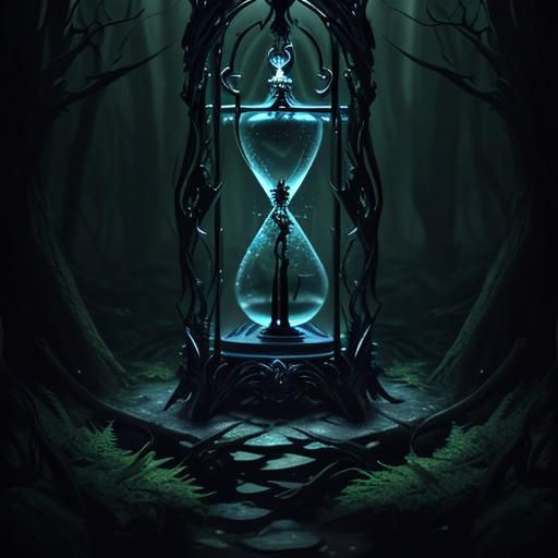 Death in Forest with Hourglass by Geiger