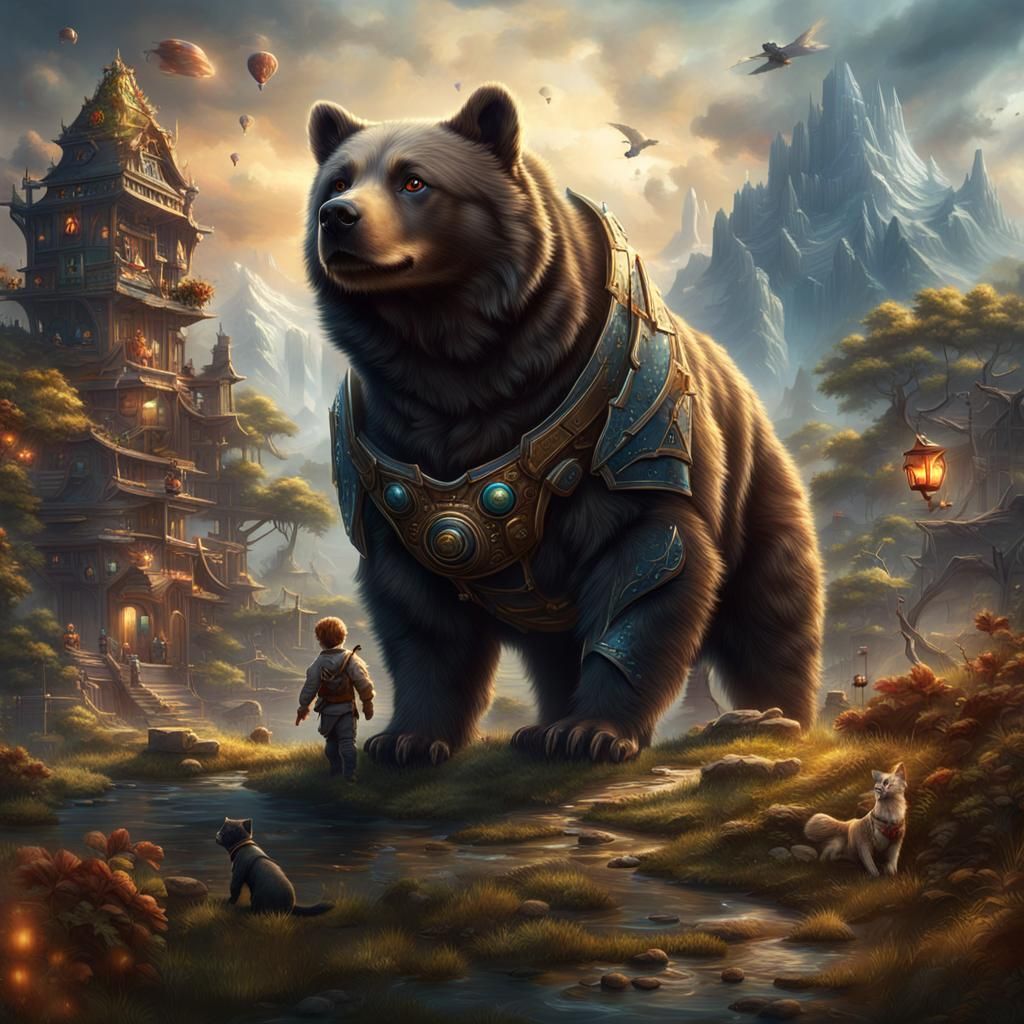 Hybridized Bear: A Matte Painting in Deep Color